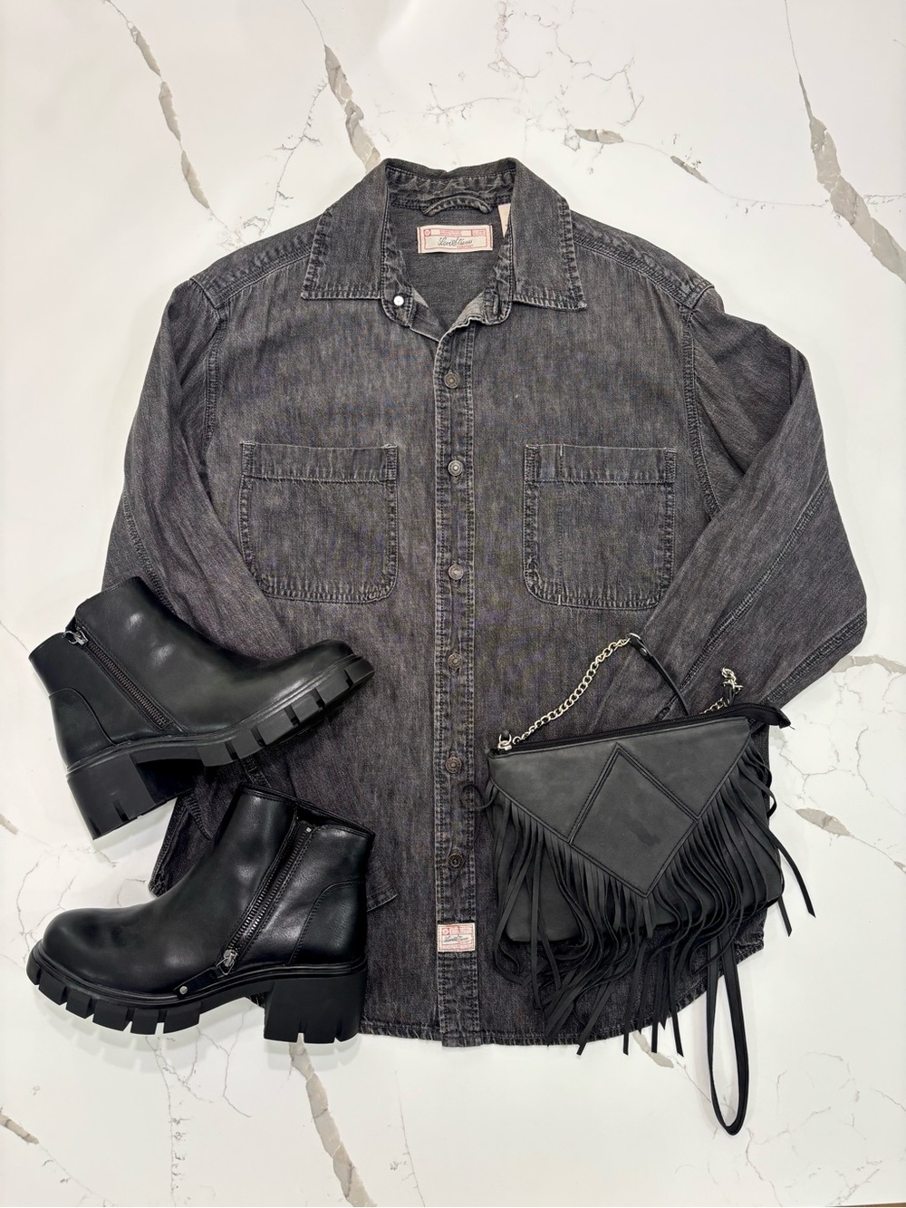 Levi's Washed Black Denim Jacket/Shirt 100% cotton